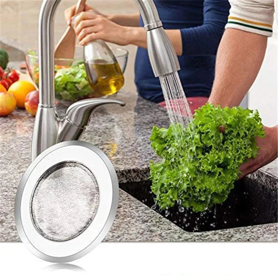 Kitchen Sink Filter Stainless Steel Mesh Sink Strainer Filter Bathroom Sink Strainer Drain Hole Filter Sewer Screen Strainers