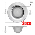Kitchen Sink Filter Stainless Steel Mesh Sink Strainer Filter Bathroom Sink Strainer Drain Hole Filter Sewer Screen Strainers