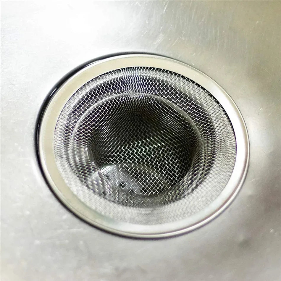 Kitchen Sink Filter Stainless Steel Mesh Sink Strainer Filter Bathroom Sink Strainer Drain Hole Filter Sewer Screen Strainers