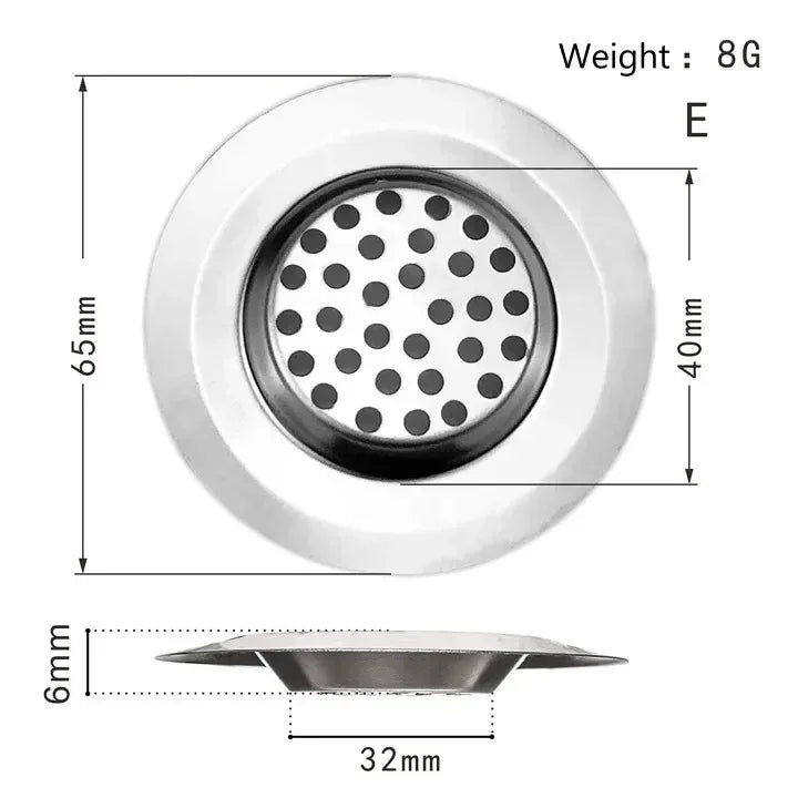 Kitchen Sink Filter Stainless Steel Mesh Sink Strainer Filter Bathroom Sink Strainer Drain Hole Filter Sewer Screen Strainers