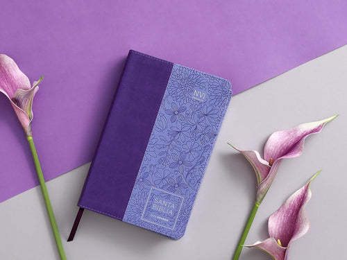 Biblia NVI Peninsular Letra Grande Lila | Cuero Artificial I Fácil comprensión